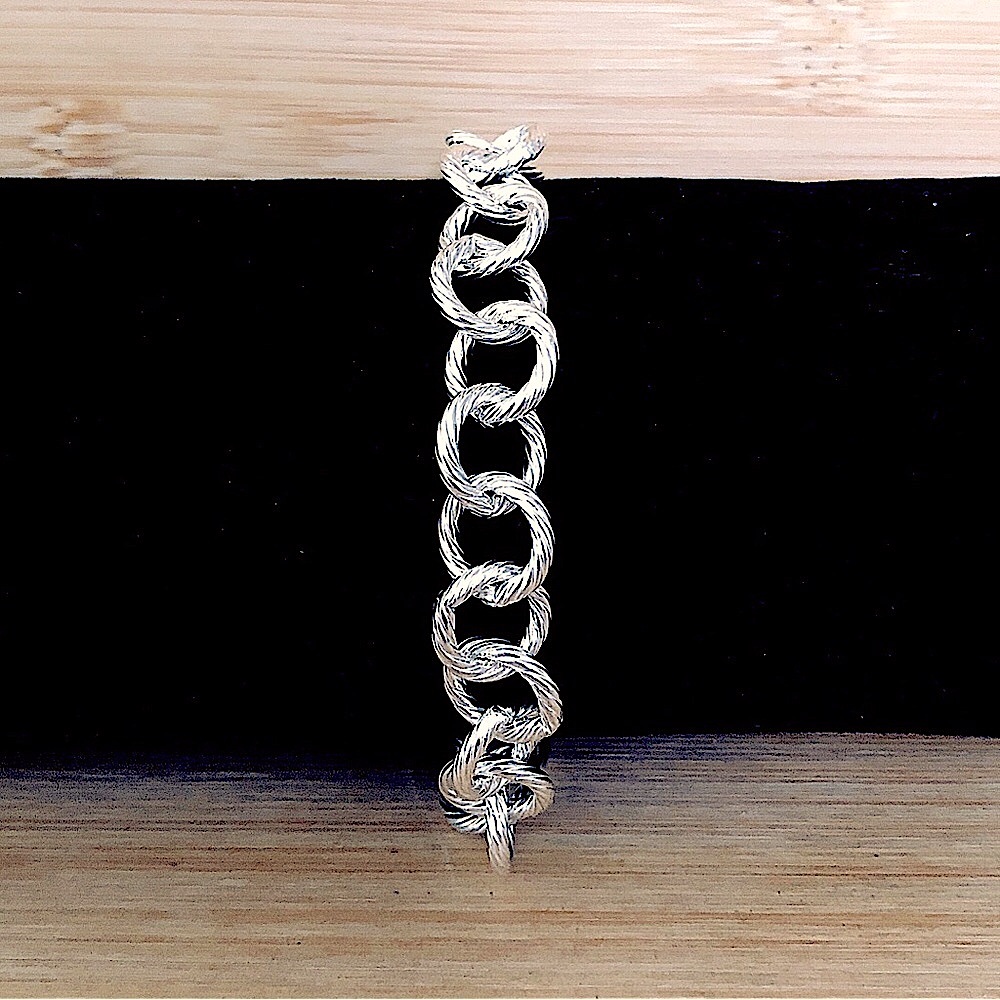 $172 Designer Estate Bracelet 8 & 1/2 Inches Sterling Silver Designer Marked 925